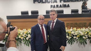 Secretário da Administração Penitenciária, João Alves, prestigia posse do novo superintendente da Polícia Federal na Paraíba, Carlos Henrique