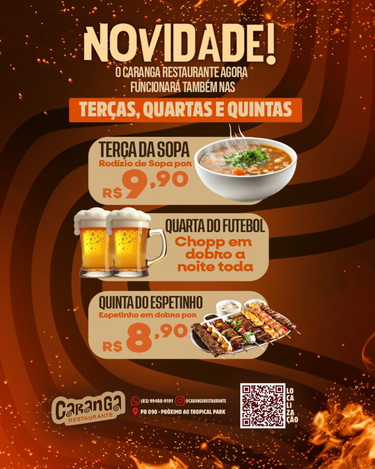 GRANDE NOVIDADE NO CARANGA RESTAURANTE