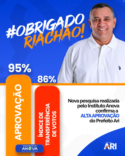 Fenômeno eleitoral em Riachão do Bacamarte: Prefeito Ari atinge 95% de aprovação e consolida favoritismo na sucessão municipal