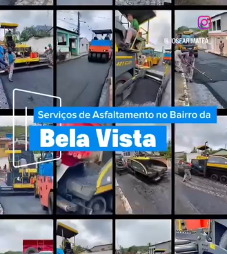 Agora, o Bairro Bela Vista passa a contar com ruas mais estruturadas.