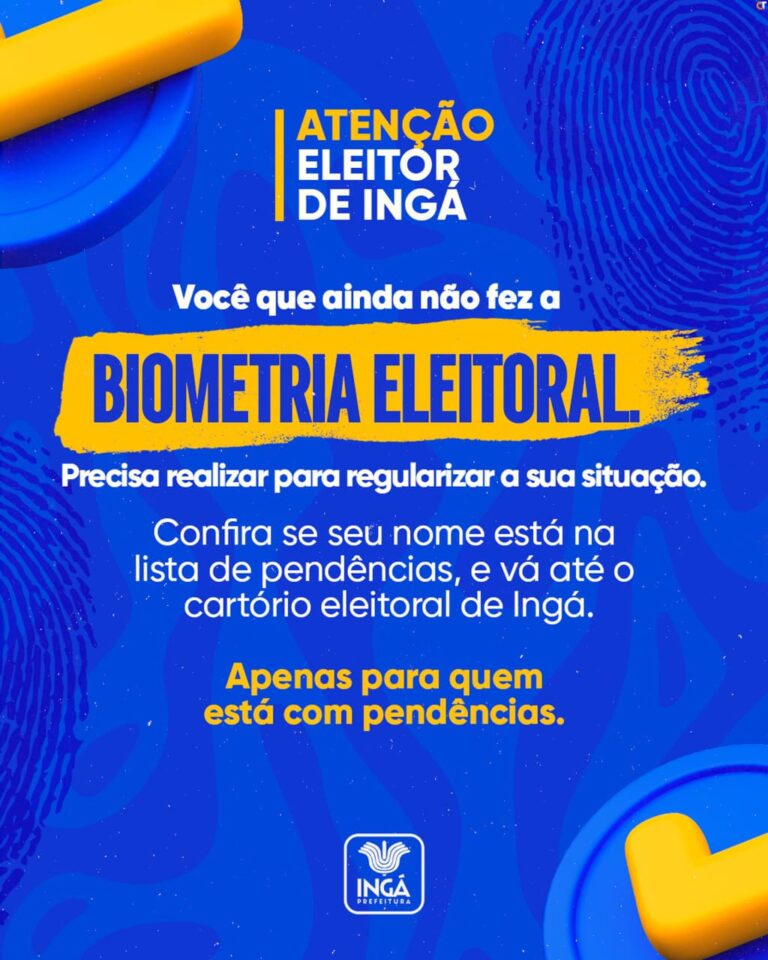 BIOMETRIA ELEITORAL, QUEM NÃO FEZ VENHA FAZER
