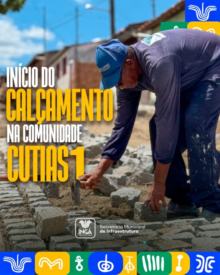 Prefeitura Municipal de Ingá inicia as obras de calçamento na comunidade do Sítio Cutias 1.