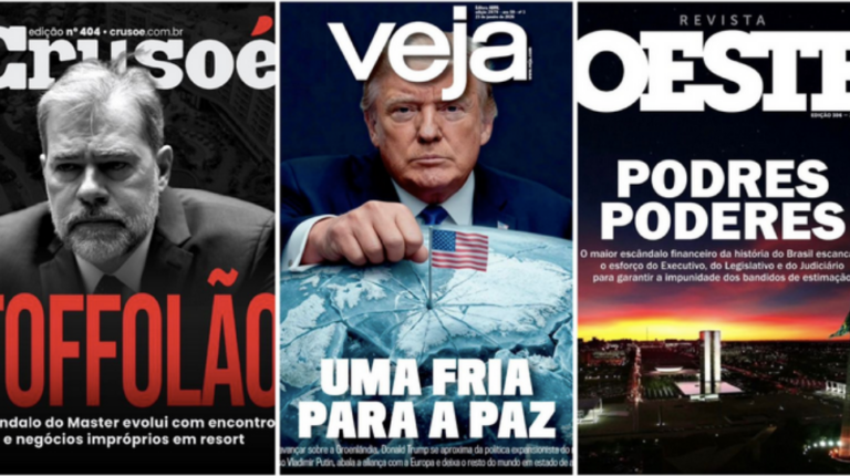 As capas das revistas semanais: Brasil em tensão, mundo em rearranjo