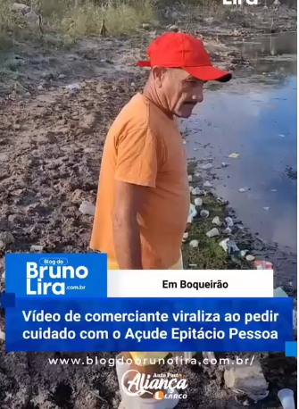 O comerciante Dorgival, que trabalha às margens do Açude Epitácio Pessoa