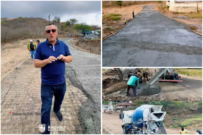 Nova via entre Bela Vista e Rua do Lírio entra na reta final em Riachão do Bacamarte. Prefeito Ari e vereadores visitam o canteiro de obras