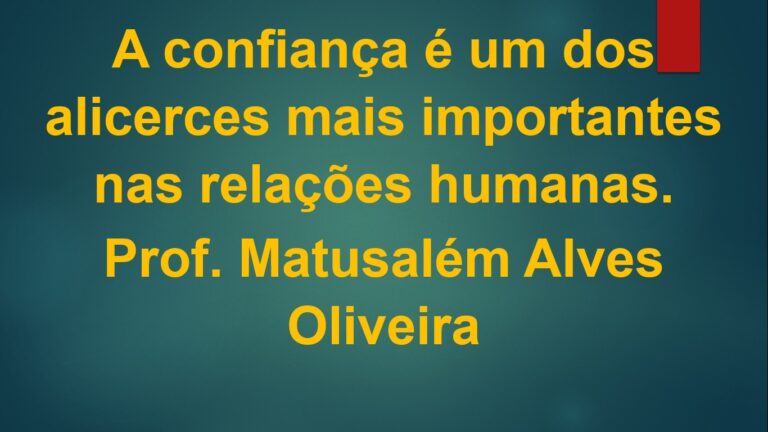 EM QUEM PODEMOS CONFIAR? (Matusalém Alves Oliveira)