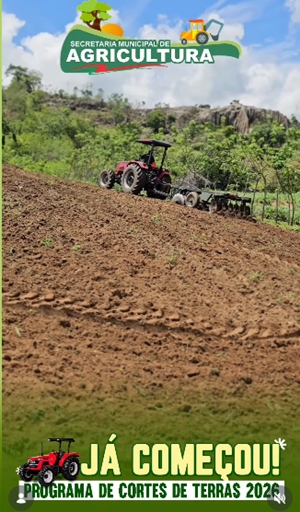Prefeitura de Serra Redonda abre inscrições para Programa de Corte de Terra