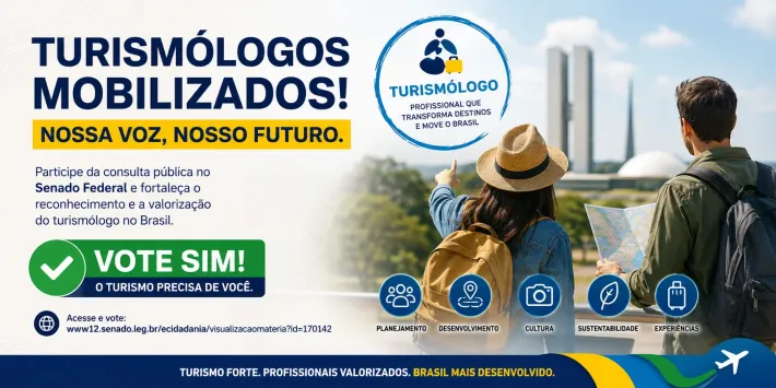 Turismólogos se mobilizam em votação no Senado por qualificação do título profissional
