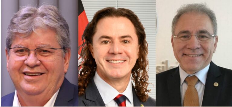 Data Ranking/Fonte83: João Azevêdo tem 58,2%, Veneziano soma 47,4% e Marcelo Queiroga registra 11,4% na soma dos votos ao Senado