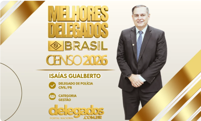 Pela sexta vez, Isaías Gualberto integra lista dos melhores delegados de polícia do país