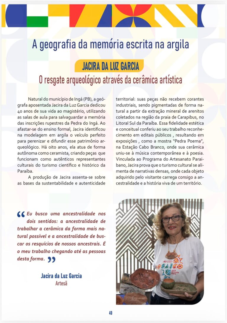 Jacira da Luz Garcia: a artesã de Ingá que transforma a argila em memória viva da Pedra do Ingá