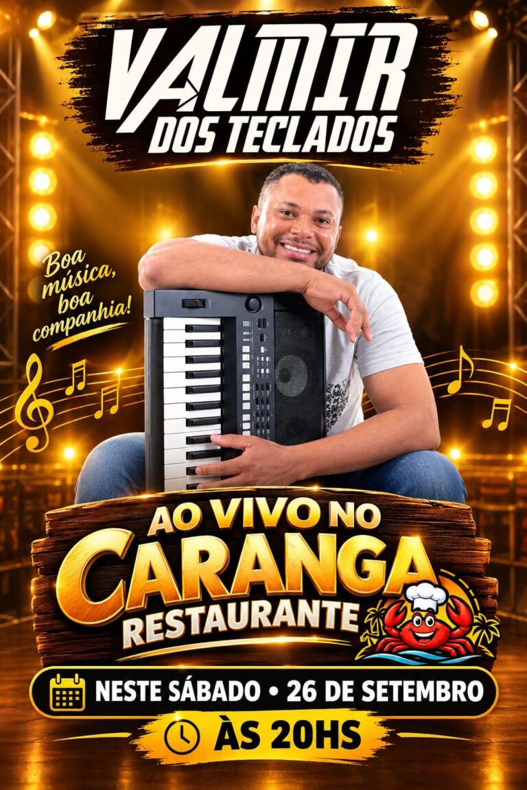 Neste sábado, o palco do Caranga Restaurante recebe Valmir dos Teclados para deixar a noite ainda mais especial!