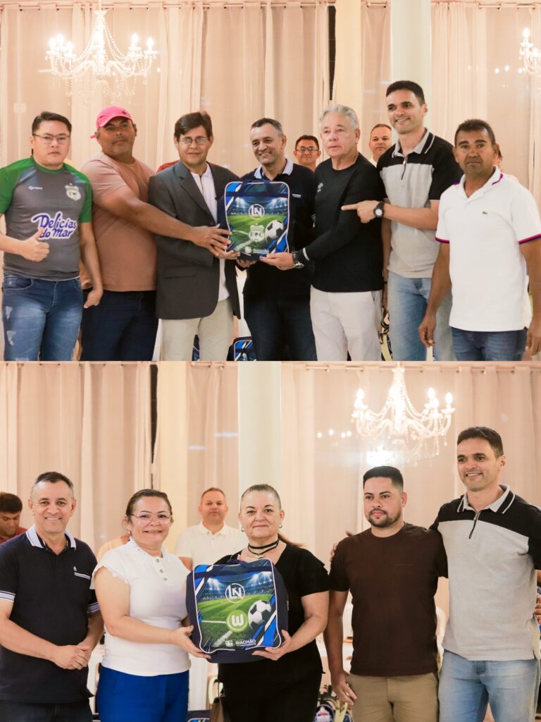 Prefeito José Arimateia entrega materiais esportivos e marca início do 3º Campeonato Municipal em Riachão do Bacamarte